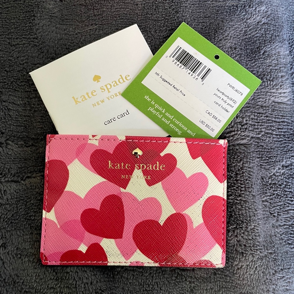 Kate Spade heart card holder